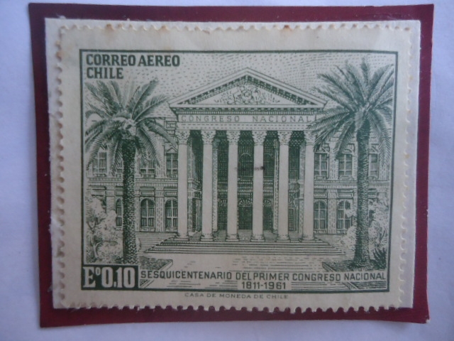 Congreso Nacional-Sesquincentenario del Primer Congreso Nacional 1811-1961-Sello de E°0,10 año 1961