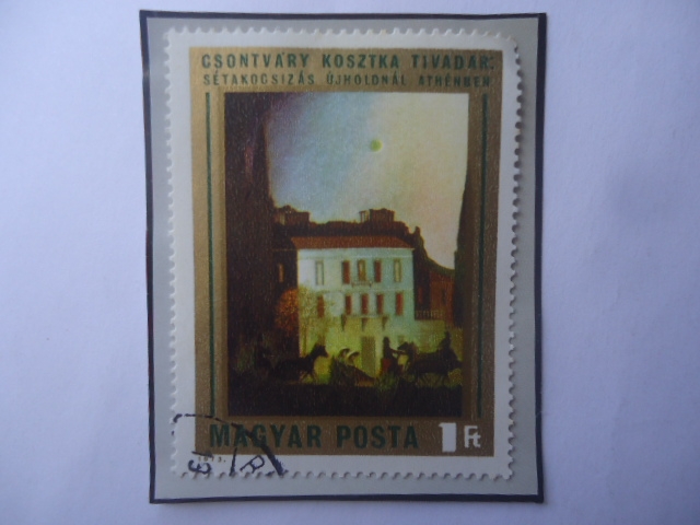 Tivadar Csontvár Kosztka (1853-1919) Pintor Húngaro-Oleo:Paseo en Carruaje por Atenas.