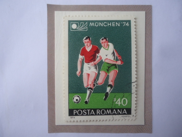 Copa del Mundo de Fútbol, Múnich 1974 - Sello de 40 ban Rumano