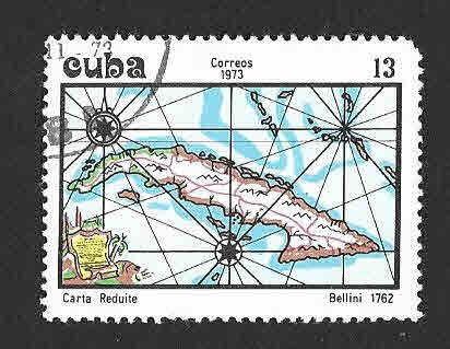 1852 - Mapa de Cuba