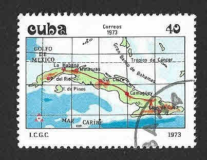 1853 - Mapa de Cuba