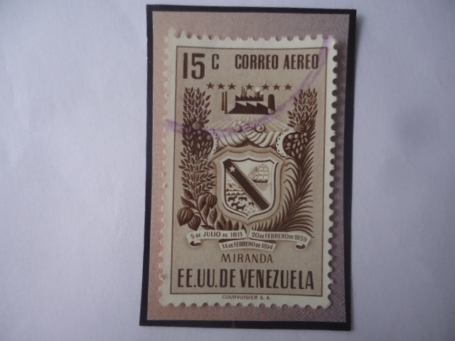 EE.UU. deVenezuela- Estado Miranda- Escudo de Armas.