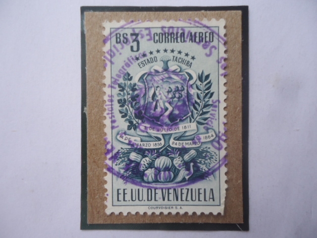 EE.UU. de Venezuela- Estado Táchira- Escudo de Armas.