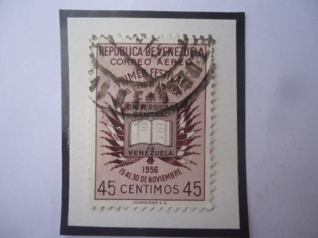 Primer Festival del Libro de América-Universidad Central de Venezuela (Del 15 al 30 De Dic-1956-Escu