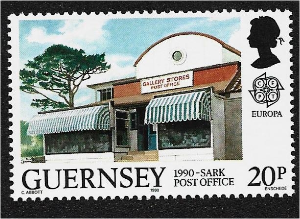 Europa (C.E.P.T.) 1990 - Edificios de oficinas deOficina de correos de Sark, 1990 correos. 