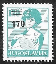 2197 - Correos, Mujer con una carta