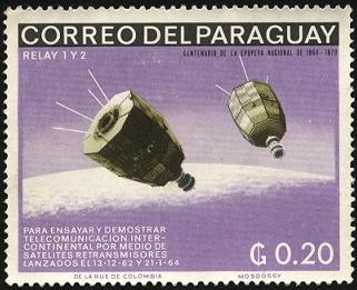 Centenario de la epopeya nacional de 1864 - 1870. Satélites RELAY 1 y 2.
