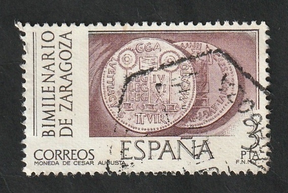 2319 - Bimilenario de Zaragoza, Moneda de César Augusto