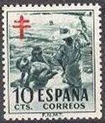 ESPAÑA 1951 1104 Sello Nuevo Pro tuberculosos Sorolla Yvert825