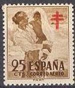 ESPAÑA 1951 1105 Sello Nuevo Pro tuberculosos Sorolla Yvert826