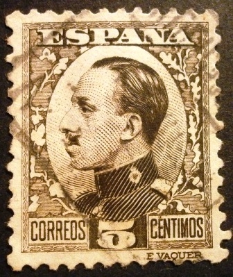 Alfonso XIII. Tipo Vaquer de perfil