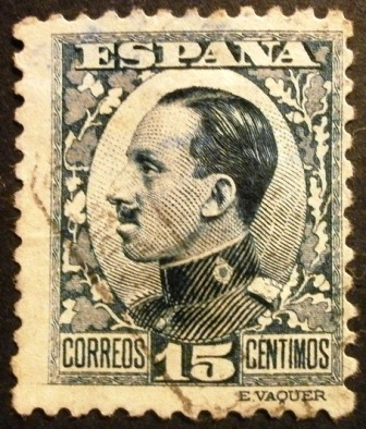 Alfonso XIII. Tipo Vaquer de perfil