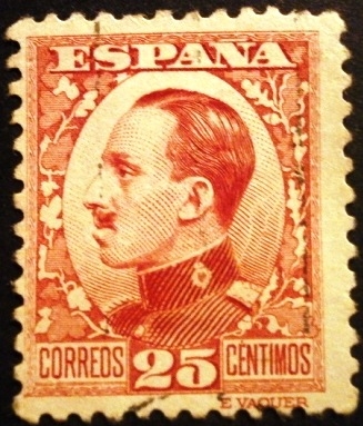 Alfonso XIII. Tipo Vaquer de perfil