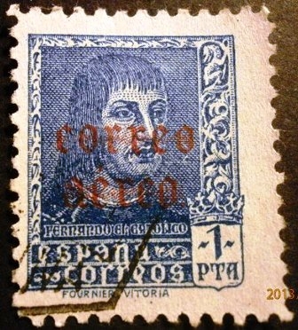 ESPAÑA 1938 Correo aéreo Fernando el Católico