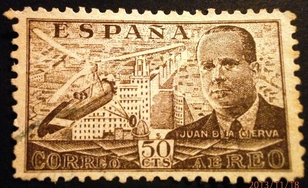 ESPAÑA 1939 Juan de la Cierva. Correo aéreo