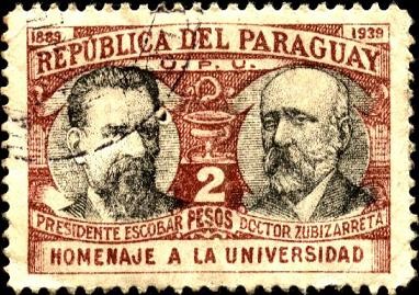 Cincuentenario de la Universidad. Presidente Escobar y Dr. Zubizarreta.