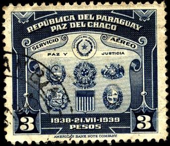 Paz del Chaco. Escudos de Países involucrados.