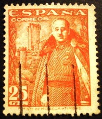 ESPAÑA 1948-1954  General Franco y Castillo de la Mota