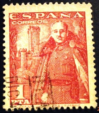 ESPAÑA 1948-1954  General Franco y Castillo de la Mota