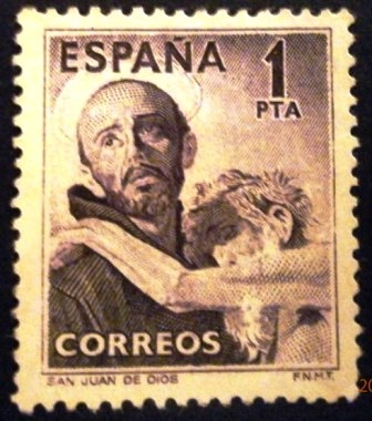 ESPAÑA 1950  IV centenario de la muerte de San Juan de Dios