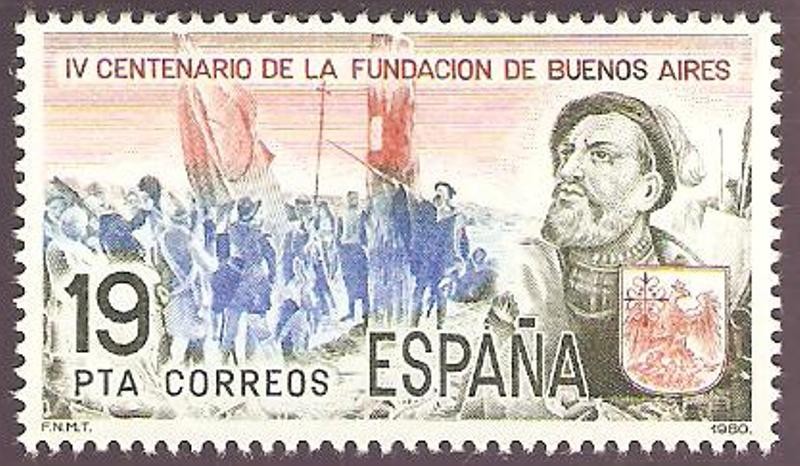 2584 - IV centº de la fundación de Buenos Aires, Juan de Garay