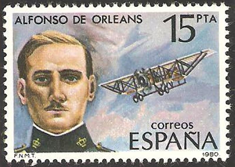 2597 - Pionero de la aviación, Alfonso de Orleans