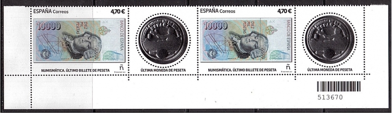 Numismática- Último billete de peseta