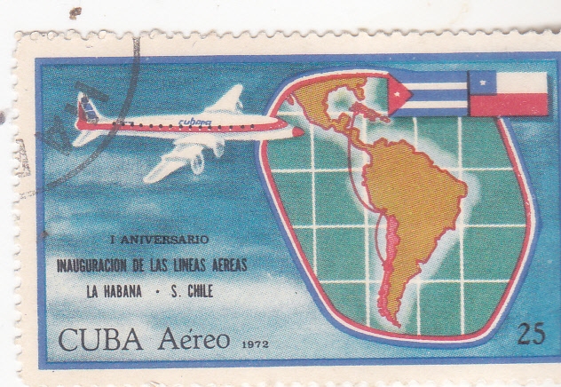 1º ANIV. INAUGURACION LINEA AEREA LA HABANA S. DE CHILE