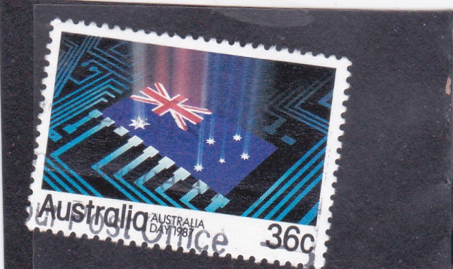 Bandera australiana en placa de circuito impreso