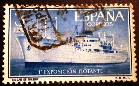 ESPAÑA 1956  Exposición Flotante en el buque “Ciudad de Toledo”