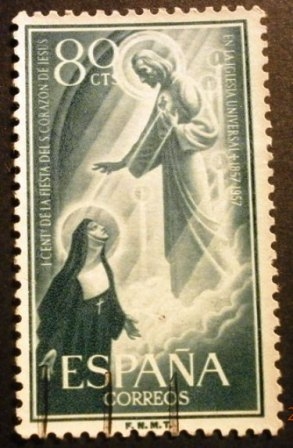 ESPAÑA 1957  Centenario de la fiesta del Sagrado Corazón de Jesús