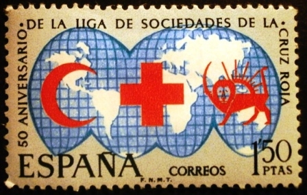 ESPAÑA 1969  L Aniversario de la Liga de Sociedades de la Cruz Roja