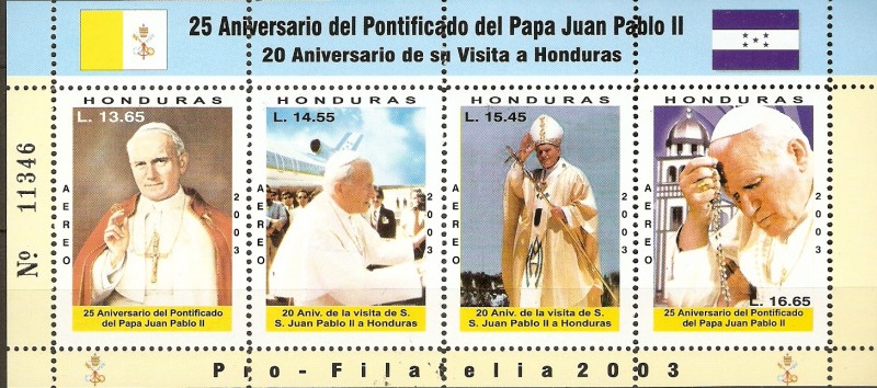 20  ANIVERSARIO  DE  LA  VISITA  DE  SU  SANTIDAD  JUAN  PABLO  II  A  HONDURAS