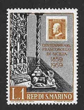 439 - Centenario de los Primeros Sellos de Sicilia