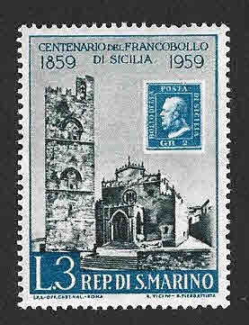 441 - Centenario de los Primeros Sellos de Sicilia
