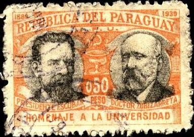 50 aniversario de la Universidad de Asunción. Presidente Escobar y Doctor Zubizarreta.