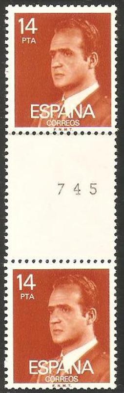 2650 A - Juan Carlos I, triplico con número de control en el sello central
