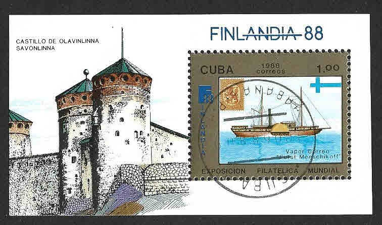 3034 - HB Exposición Filatélica Mundial FINLANDIA´88 