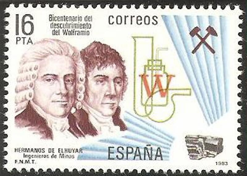 2715 - II Centº del descubrimiento del wolframio por los hermanos de Elhúyar