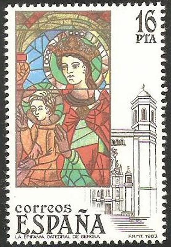 2722 - Vidriera de la Catedral de Gerona, La Epifanía