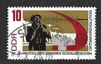 956 - L Aniversario de la Revolución Rusa de Octubre (DDR)
