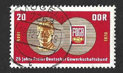 1208 - XXV Aniversario del Sindicato Libre Alemán (DDR)
