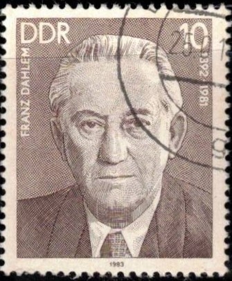 Las personalidades socialistas. Franz Dahlem (1892-1981)DDR.