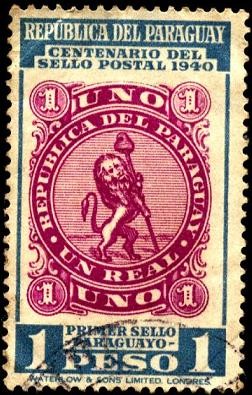 Centenario del primer sello postal del Paraguay.