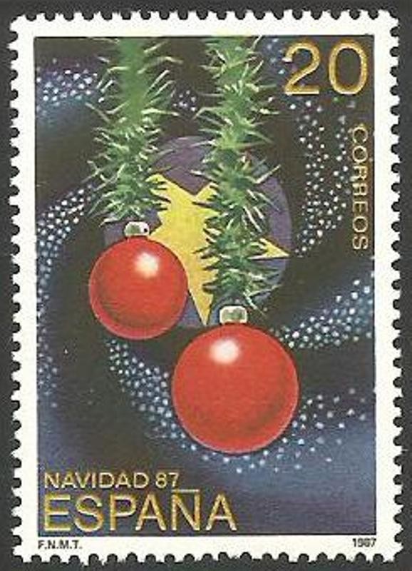 2925 - Navidad, con los colores de España y Europa
