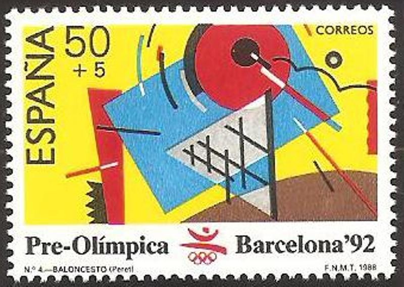 2966 - Barcelona 92,  I serie Pre-Olímpica, baloncesto