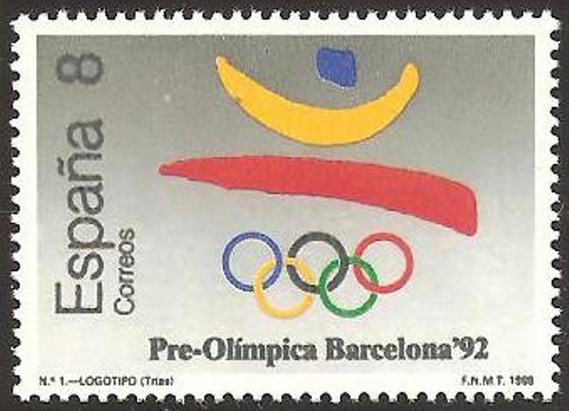 2963 - Barcelona 92, I serie Pre-Olímpica, Logotipo