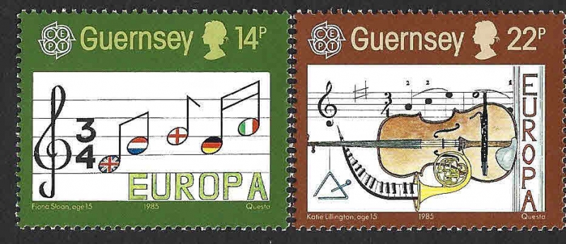 314-315 - Año Europeo de la Música (GUERNSEY)