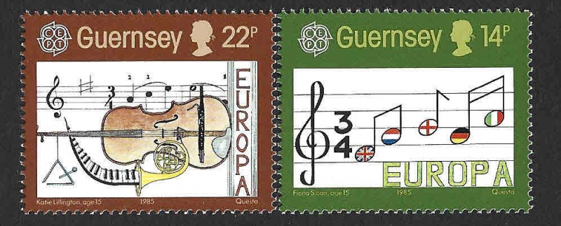 314-315 - Año Europeo de la Música (GUERNSEY)