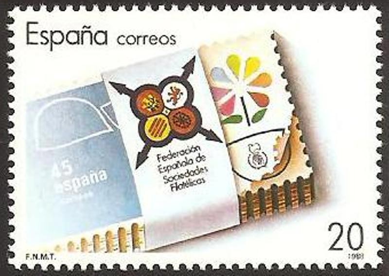 2962 - XXV anivº de la federación española de sociedades filatélicas FESOFI